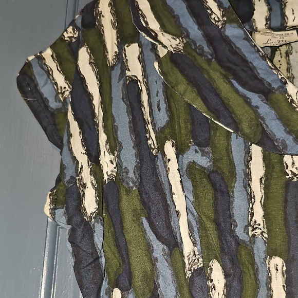 VINTAGE 50s La-Mar Frocks Dress Retro Midi Blue Forest Green White Mid Century - Picture 3 of 11